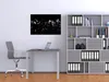 Wallario Poster - Weiße Konfetti-Herzen vor schwarzem Produktbild-Vorschau 3