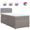 The Living Store Boxspringbett mit Matratze Taupe 100x200 Produktbild-Vorschau 3