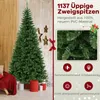 COSTWAY 240 cm umelý vianočný stromček s osvetlením pre Náhľad obrázku produktu 4