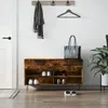 vidaXL Lavica na topánky z dymového duba 102x35x55 cm Náhľad obrázku produktu 2
