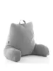 A grey lumbar support pillow with armrests, shown from a slightly diagonal front-facing angle against a white background. Anteprima dell’immagine prodotto