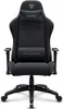 A black gaming chair is shown from the front against a white background. Produktbild-Vorschau