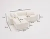 A cream-colored sectional sofa with dimensions indicated by measurement lines and text. Náhled obrázku produktu
