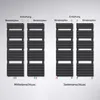 Diagrams illustrating two different connection types for a radiator: Mittelanschluss (central connection) and Seitenanschluss (side connection). Produktbild-Vorschau