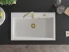 Mexen Elix Granitspüle 1-beckig 800 x 500 mm, weiß, Produktbild-Vorschau 4