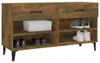 vidaXL Schuhschrank Räuchereiche 102x35x55 cm Holzwerkstoff Produktbild-Vorschau 3