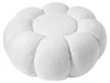 MENZZO Pouf design fleur Arielina Tissu bouclette Blanc Voir les images du produit 2