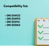 A list of compatible products with checkmarks on a notepad. Produktbild-Vorschau