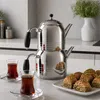 Teekannen Set Edelstahl Induktion 1,4L + 2,2L Türkischer Produktbild-Vorschau 2
