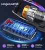 Close-up view of a cordless vacuum cleaner's battery pack and motor housing, with text overlays indicating battery life. Produktbild-Vorschau