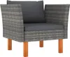 vidaXL Gartensofa Poly Rattan und Eukalyptus Massivholz -  Produktbild-Vorschau 2