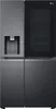 A front view of a modern LG refrigerator with a glass door and a water dispenser. Produktbild-Vorschau