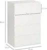 HOMCOM Kommode Schubladenschrank Sideboard mit 4 Produktbild-Vorschau 3