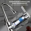 A diagram showing the internal components of a kitchen faucet, with labels in German. Podgląd zdjęcia produktu