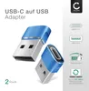 CELLONIC 2 x USB-C auf USB-A-Adapter–USB-C-Buchse auf Produktbild-Vorschau 2