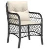 9-tlg. Garten-Essgruppe mit Kissen Schwarz Poly Rattan Produktbild-Vorschau 3
