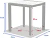 A diagram of a table with dimensions indicated. Produktbild-Vorschau
