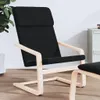 relaxační křeslo vidaXL Black Fabric Náhled obrázku produktu 2
