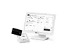 A white SumUp POS Lite and Solo payment terminal with a credit card, set against a white background. Anteprima dell’immagine prodotto