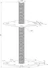 A technical drawing of an adjustable post support with dimensions. Produktbild-Vorschau