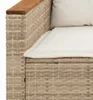 vidaXL Gartensofa mit Kissen 3-Sitzer Beige Poly Rattan Produktbild-Vorschau 7