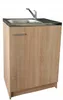 A standalone kitchen cabinet with a sink and faucet. Podgląd zdjęcia produktu