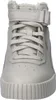 A close-up front view of a beige Puma sneaker. Produktbild-Vorschau