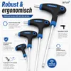 Bituxx T-Griff Schlüsselsatz 11tlg, Innensechskant Blau Produktbild-Vorschau 3