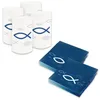 itenga 6x Windlicht + 40x Servietten - Fisch - blau weiß Produktbild-Vorschau 1