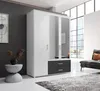Kleiderschrank "Ivar" in Weiß Abs. Graphit mit 2 Schubladen Produktbild-Vorschau 1