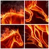 Bilder auf glas - Pferd Illustration Flammen - 50x50cm - Produktbild-Vorschau 8