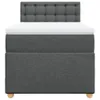 vidaXL Boxspringbett mit Matratze Dunkelgrau 90x200 cm Produktbild-Vorschau 6