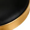A close-up view of the edge of a black seat with a gold trim. Anteprima dell’immagine prodotto