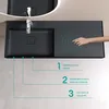 doporro Lavabo Bagno Sospeso 100 cm Rettangolare in Resina Anteprima dell’immagine prodotto 2