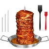 Vertikaler Grillspieß Edelstahl 30cm Shawarma Grillhalter Produktbild-Vorschau 1
