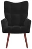 vidaXL Relax kreslo s taburetkou Black Velvet Náhľad obrázku produktu 6