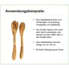 Salatbesteck MITTEL, ca. 30 cm, Olivenholz – naturbelassen, Produktbild-Vorschau 4