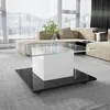 A modern living room with a couch, large windows, and a coffee table. Voir les images du produit