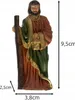 A figurine of a man holding a staff and a lantern, with dimensions indicated. Produktbild-Vorschau