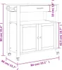 vidaXL Küchenwagen MONZA 84x40x88,5 cm Massivholz Kiefer Produktbild-Vorschau 10