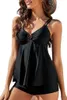 Tankini Zweiteiliger Damen-Badeanzug mit hoher Taille und Produktbild-Vorschau 1