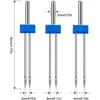 A set of three sewing machine twin needles with size and measurement markings. Produktbild-Vorschau
