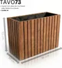 Pflanzkübel Holz massiv TAVO73 99x37x73 cm - Wetterfester Produktbild-Vorschau 2