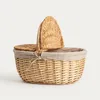 HOMLA ELVORA Picknickkorb mit beigem Futter groß 48x36 cm Produktbild-Vorschau 2