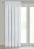 A white curtain hanging in front of a window. Produktbild-Vorschau
