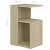 vidaXL Odkládací stolek Sonoma dub 36x30x56 cm materiál na Náhled obrázku produktu 7