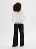 Bluse mit Lochstickerei Design Feines Muschelsaum Hemd | 36 Produktbild-Vorschau 8