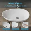 doporro Aufsatzwaschbecken Weiß matt oval BTH: 59,8x36x14 Produktbild-Vorschau 2