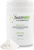 A white container of Zeolith MED Detox Pulver with a pile of powder in the foreground. Produktbild-Vorschau