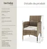 Lot de 2 fauteuils de jardin en rotin avec 2 sets de Voir les images du produit 6